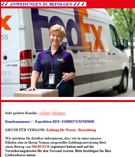 fedex und hermes spam.